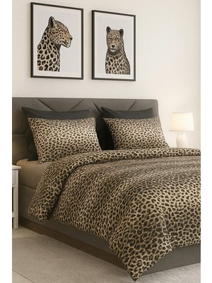 Leopar Çift Kişilik Nevresim Seti | Pamuklu | 200 x 220 cm