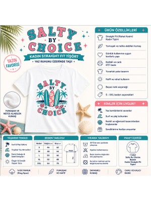 Tişört Kodu Salty By Choice Kadın Straight Fit Tişört