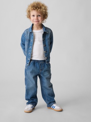 Gap Erkek Bebek Mavi Pull-On Baggy Kargo Jean Pantolon