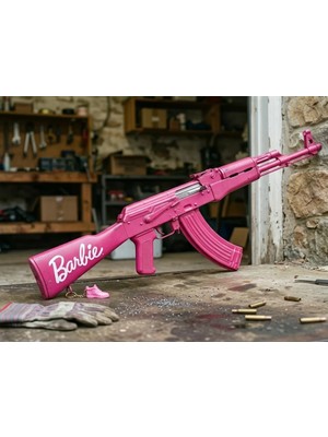 Oko Design Maket Ak-47 Csgo Pembe  Silah Figürü Makettir (Demonte)