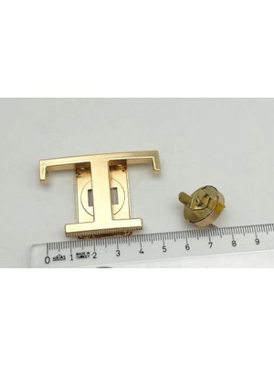 Angel Çanta Aksesuar 5.5x3.5 cm Light Gold T Model Kilit