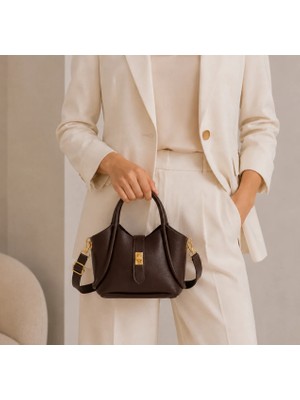 Kumru Studio Vera Koyu Kahve Mini Bag Kadın Omuz Çantası