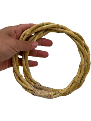 Angel Çanta Aksesuar 15 cm Çift Gerçek Bambu Çanta Sapı  Sarmal Model