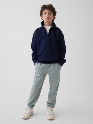 Gap Erkek Çocuk Yeşil Relaxed Gap Logo Fransız Havlu Kumaş Jogger Eşofman Altı