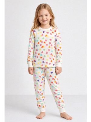 Luggi Baby Bisiklet Yaka Uzun Kollu Kız Çocuk Pijama Takımı
