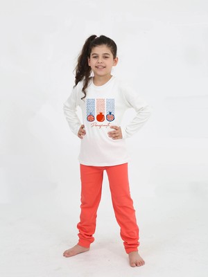 Luggi Baby Bisiklet Yaka Uzun Kollu Kız Çocuk Pijama Takımı