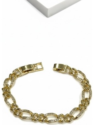 Hsc Bilişim Zirkon Taşlı Pirinç cm Bileklik 17+2 cm - KBL0396