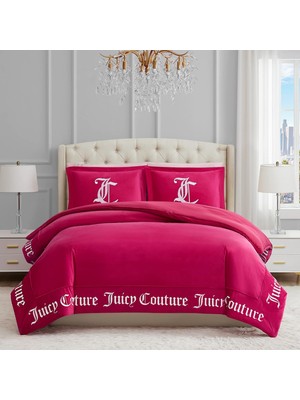 Hd Group Couture - Yorgan Seti - Gotik Tasarım Yatak Takımı - - 3 Parça Set (1) 274 x 233 cm Yorgan ve (2) 50 x 91 cm Yastık Kılıfı - Kırışmaz - Birinci Sınıf Yatak Odası Dekoru - Canlı Pembe