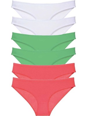 6 Adet Süper Eko Set Likralı Kadın Slip Külot 552