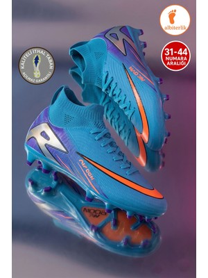 Albishoes Erkek Halı Saha Krampon Kaliteli Ithal Taban Çim Saha Çoraplı Ayağı Saran Esnek Konforlu