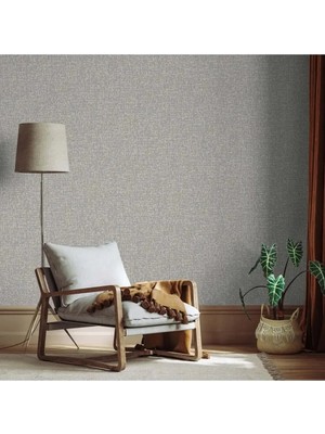 Gri Renk Modern Düz Desenli Duvar Kağıdı 16,5 M², Silinebilir, Roka 23109-3