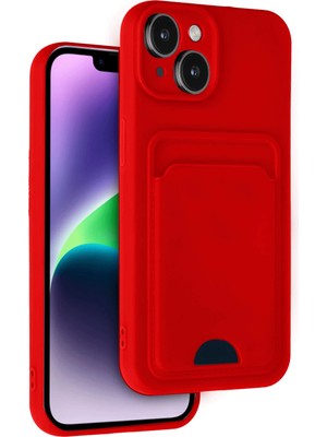 Spt-Gld Newface  Iphone 14 Kılıf Kelvin Kartvizitli Silikon - Kırmızı