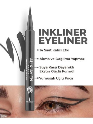 Hd Group Uzun Süre Kalıcı, Suya Dayanıklı ve Yumuşak Uçlu Gri Göz Kalemi - Inkliner Eyeliner Gray