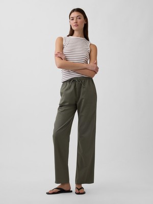 Gap Kadın Haki Mid Rise Easy Twill Pantolon