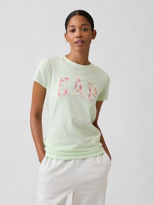 Gap Kadın Açık Yeşil Gap Logo T-Shirt