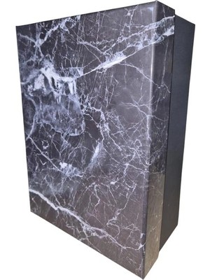Gıpta Mıdnıght Marble Dikdörtgen Hediye Kutusu BX3367 D No:5.5 245X330X130MM - Tekli