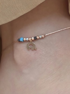 Eva Takı Store Fil Figürlü Halhal Dorika Bakır Renkli Halhal