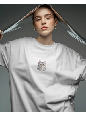 Muhtar Store British Longhair Zarafeti – Kadın Oversize Tişört