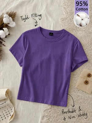 Mügerella Çocuk Basic Tişört %100 Pamuk Bisiklet Yaka Kısa Kollu Unisex