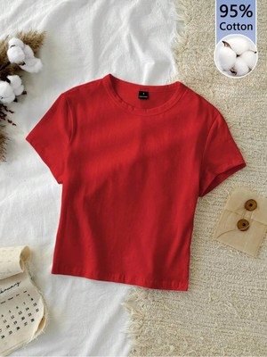 Mügerella Çocuk Basic Tişört %100 Pamuk Bisiklet Yaka Kısa Kollu Unisex