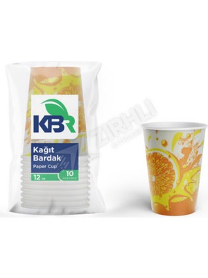 Kbr 12 Oz Kağıt Bardak 10'lu