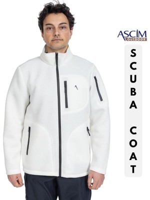 Ascim  Tam Fermuarlı Scuba Dalgıç Kumaş Erkek Mont,ceket - 4 Cepli