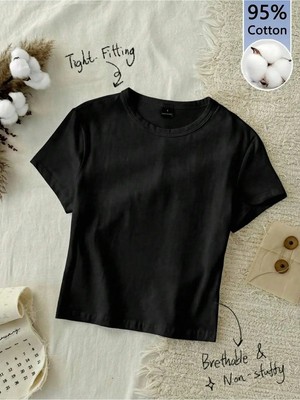 Mügerella Çocuk Basic Tişört %100 Pamuk Bisiklet Yaka Kısa Kollu Unisex