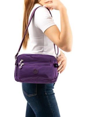 Baginn Kadın Postacı Çanta Hafif Klinkır Kumaş Çok Cepli Çapraz Askılı Omuz Çantası 24*16 cm Günlük Çanta