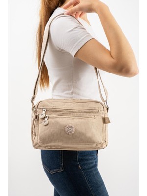 Baginn Kadın Postacı Çanta Hafif Klinkır Kumaş Çok Cepli Çapraz Askılı Omuz Çantası 24*16 cm Günlük Çanta