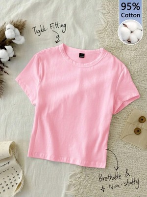 Mügerella Çocuk Basic Tişört %100 Pamuk Bisiklet Yaka Kısa Kollu Unisex