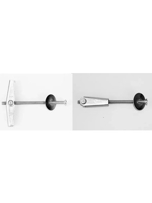 Kuzgun Ticaret Metal Alçıpan Paraşüt Dübel Vidalı 8 cm - 20 Adet