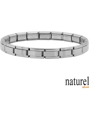 Unisex Italyan Charm Bileklik Paslanmaz Çelik Bileklik