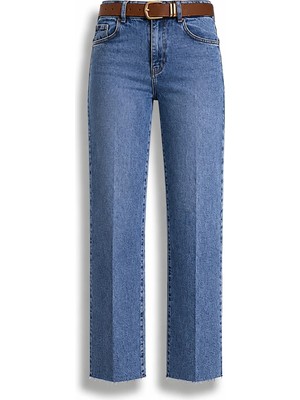 5in1Canpolat Mavi Kemerli Boyfit Jean 102
