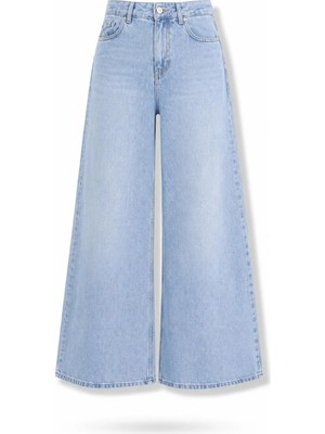 5in1Canpolat Açık Mavi Wide Leg Jean 8302