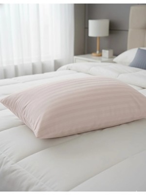 Alpateks Home Orta Boy 40X60CM %100PAMUKLU Saten Yastık Kılıfı 2'li Gizli Fermuarlı