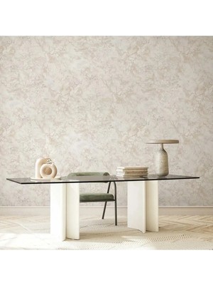 Adawall Modern Taş Desen Duvar Kağıdı - Roka 23101-2, Krem, Elyaf Taban (Non-Woven), Vinil Kaplı, Silinebilir Yüzey  / 1.06X15.6 M - 16.5 M²