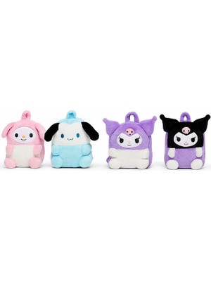 Kuzgun Ticaret Peluş Kuromi My Melody ve Cinnamoroll Sırt Çantası ALK3008