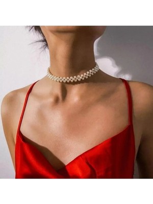 Inci Choker Tasma Kolye