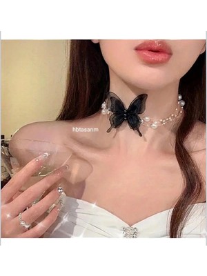 Choker Tasma Y2K Coquette Vintage Kolye 🦋