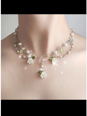 Tulip Necklace&lale Figürlü Tasarım Kolye