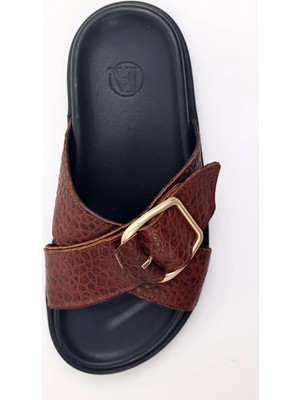 5in1Canpolat Taba Kroko Terlik 51401