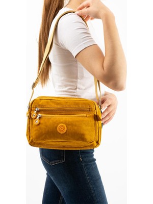Baginn Kadın Postacı Çanta Hafif Klinkır Kumaş Çok Cepli Çapraz Askılı Omuz Çantası 24*16 cm Günlük Çanta
