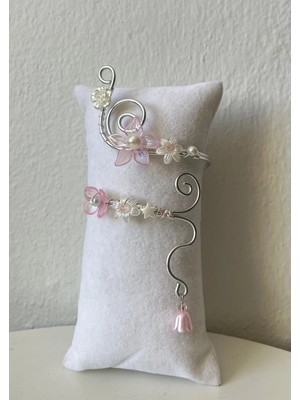 Çiçekli Vintage Ayarlanabilir Pazu Bilekliği Armcuff Arm Cuff