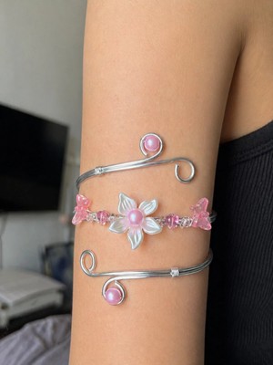 Çiçekli Coquette Ayarlanabilir Pazu Bilekliği Armcuff Arm Cuff