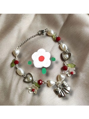 Fiyonk Charm Detaylı Fairycore Coquette Hediyelik Bileklik