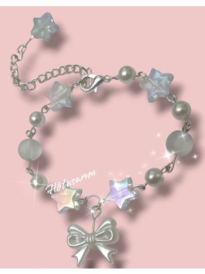 Kalpli Incili Yıldızlı Y2K Bileklik Fairycore Coquette& Ürün!