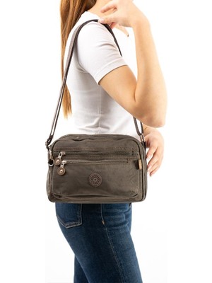 Baginn Kadın Postacı Çanta Hafif Klinkır Kumaş Çok Cepli Çapraz Askılı Omuz Çantası 24*16 cm Günlük Çanta