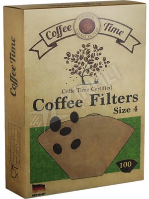 5 Adet Coffe Time Kahve Filtre Kağıdı No:4 100'LÜ