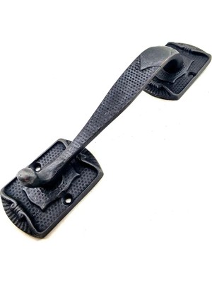 Kuzgun Ticaret Antika Tarz Dekoratif Pirinç Ayak Tip Büyük Kapı Çekme Kolu - 220X50MM, Oksit