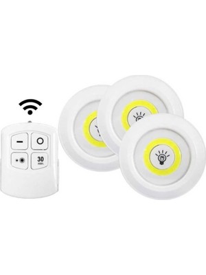 MiraLive Kablosuz Uzaktan Kumandalı 3 Lü LED Lamba Seti